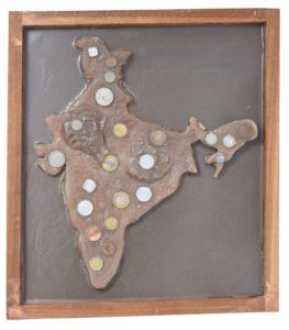 India Coins in Fibre Glass, 15*8*16.5 Inches
