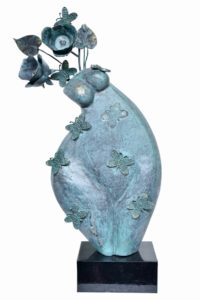 La chasse aux papillons (The Butterfly Hunt) in Fibre Glass, 13*7*29 Inches