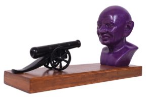 Gandhi & The Gun in Fibre Glass, 12*3.5*6.5 Inches