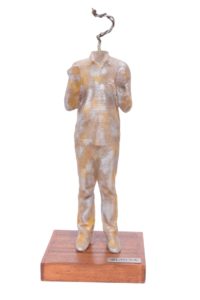 Pourquoi (Why?) in Fibre Glass and Metal ,3*2.5*11 Inches