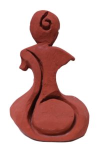 La Musique (Music)- Terracotta and Wood, 5*7*9 Inches