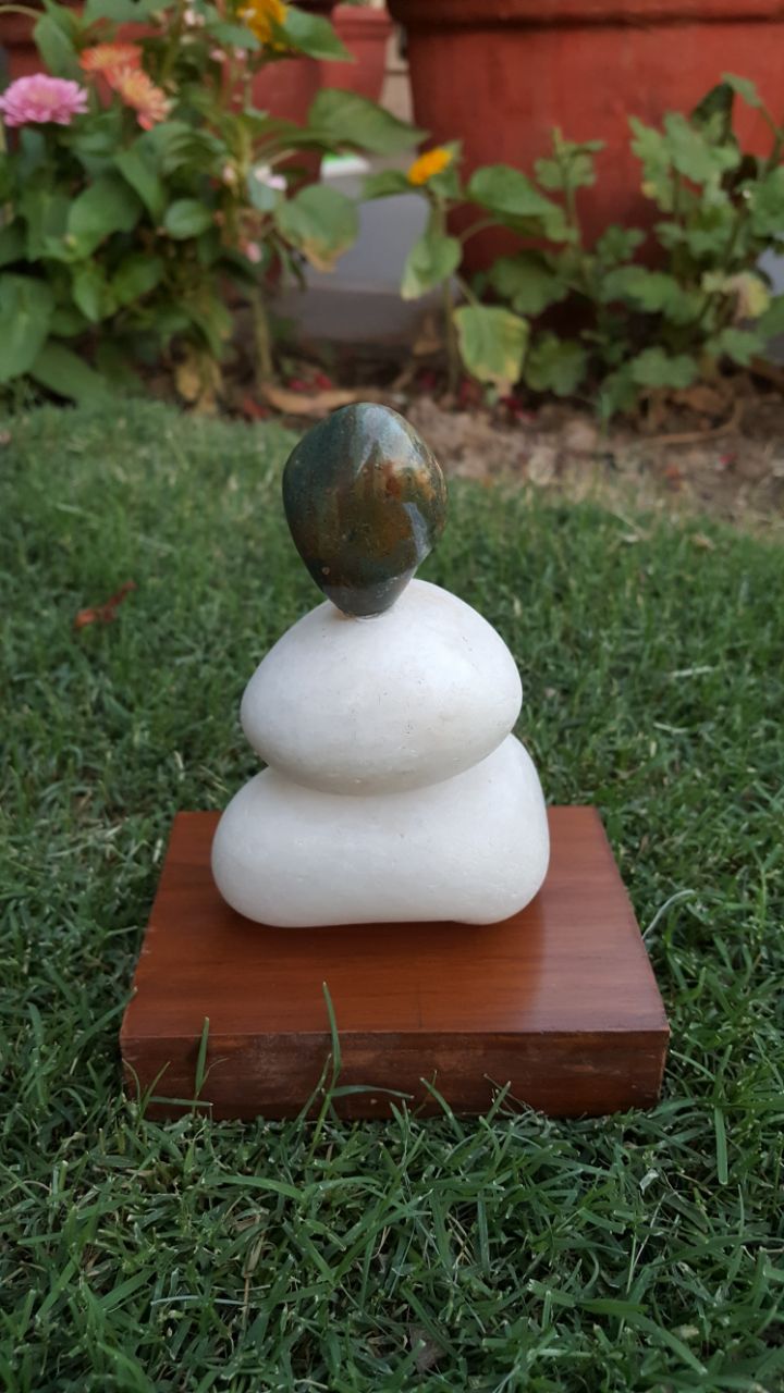 White God in Stone, 3*2.5*4.5 Inches